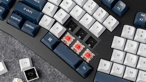 Keychron Q13 Max Alice Layout QMK Wireless Custom Ergonomic Mechanical Keyboard with 3-Mode BT5.2/2.4GHz/USB-C, Hot Swappable PBT Keycaps, RGB Backlight, Red Switch & Knob for MacOS & Windows, Q13M-M1 in Saudi Arabia