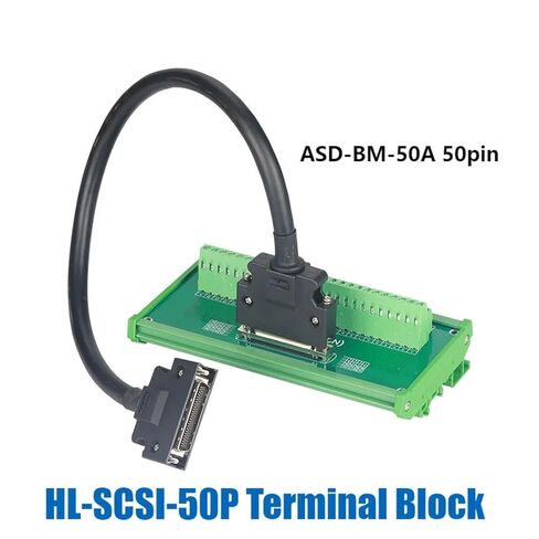 1PC HL-SCSI-50P (CN) لـ ASD-A2 AB Series Servo Driver CN1 Terminal Board Block ASD-BM-50A SCSI50 (HL-SCSI-50P (CN)) in Kuwait