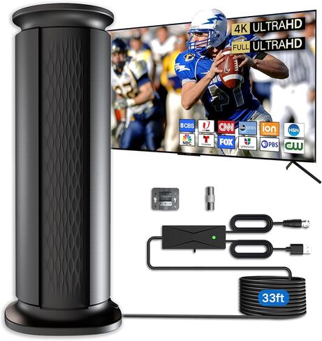 2025 Upgraded TV Antenna Up 2200+ Miles Range, Digital Best Antenna for Smart Tv Indoor/Outdoor 4k Local Channels, Amplified HDTV Antenna Long Range with Amplifier Signal Booster/Thic Cable (Large) in Saudi Arabia