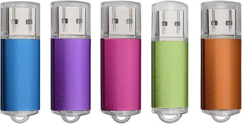 محركات أقراص USB Flash 32GB 5PACK THUMB DRIVE MEMORMENT THEED PENDRIVE مع ضوء LED لتخزين الألوان المتعددة in Saudi Arabia
