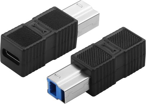 CERRXIAN USB 3.0 Type C Female to Type B Male Connector Adapter 5Gbps USB3.0 C to B Printer Converter for Printer, Scanner, External Hard Drive - 2Pack in Saudi Arabia