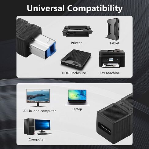 CERRXIAN USB 3.0 Type C Female to Type B Male Connector Adapter 5Gbps USB3.0 C to B Printer Converter for Printer, Scanner, External Hard Drive - 2Pack in Saudi Arabia