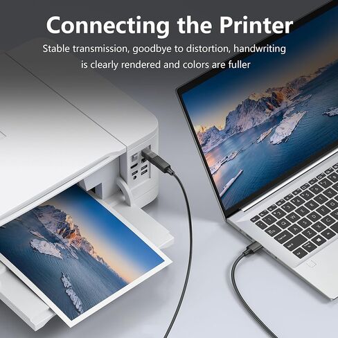 CERRXIAN USB 3.0 Type C Female to Type B Male Connector Adapter 5Gbps USB3.0 C to B Printer Converter for Printer, Scanner, External Hard Drive - 2Pack in Saudi Arabia