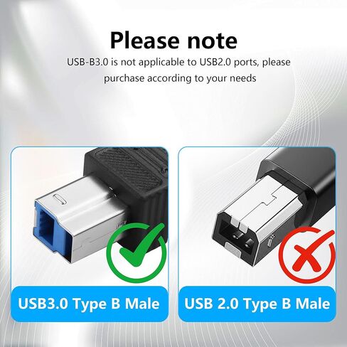 CERRXIAN USB 3.0 Type C Female to Type B Male Connector Adapter 5Gbps USB3.0 C to B Printer Converter for Printer, Scanner, External Hard Drive - 2Pack in Saudi Arabia