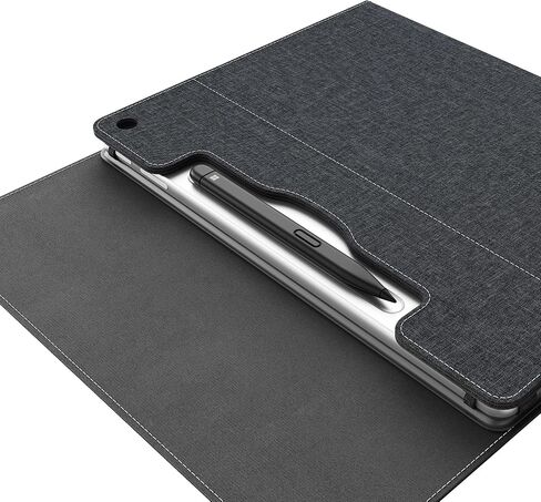 Laptop Case for Microsoft Surface Pro 1st Edition 12-inch, PU Leather Tablet Protective Cover with Multi-Angle Built-in Kickstand & Pen Holder, (Black) in Saudi Arabia