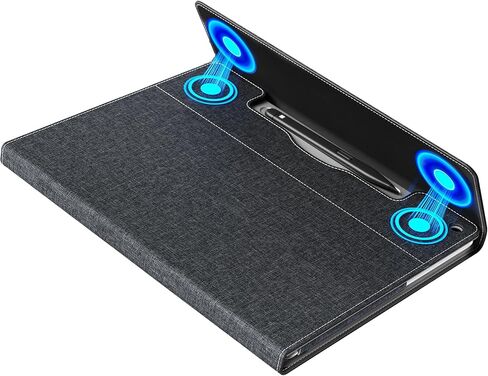 Laptop Case for Microsoft Surface Pro 1st Edition 12-inch, PU Leather Tablet Protective Cover with Multi-Angle Built-in Kickstand & Pen Holder, (Black) in Saudi Arabia