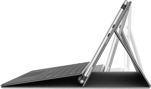 Laptop Case for Microsoft Surface Pro 1st Edition 12-inch, PU Leather Tablet Protective Cover with Multi-Angle Built-in Kickstand & Pen Holder, (Black) in Saudi Arabia