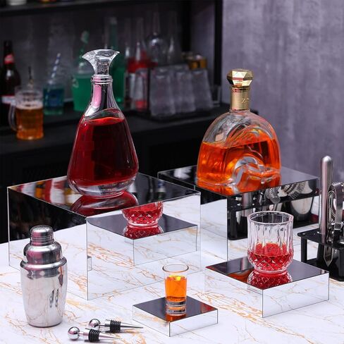 8 قطع من جيلين أكريليك لعرض صناديق مكعبات الأكريليك، حامل عرض مع قاعدة مجوفة، حامل أكريليك مزخرف لعرض المجوهرات، ديكور طاولة الحلوى، 8 مقاسات in Kuwait