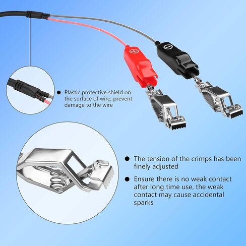 CERRXIAN 5FT Electric Fishing Reel Battery Power Cable,2PIN Electric Fishing Reel Power Cable,500/800MJ Electric Stranded Wire in Saudi Arabia