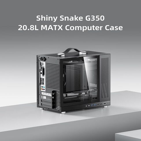 SNINY Snake G350 20.8L Mircro-ATX Mesh هيكل مع زجاج مقسى | طلاء الصقيع وتصميم مكافحة الغبار | BTF جاهز للاتصال الخلفي | 165mm Cooler و 340mm GPU | حالة كمبيوتر عالية التوافق ، أبيض in Kuwait