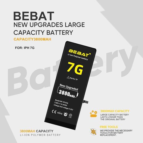 Replacement for iPhone 7 Battery, 3800mAh High Capacity Li-ion Polymer Replacement Battery for Model (A1660 A1778 A1779) with Professional Repair Tool Kits in Kuwait
