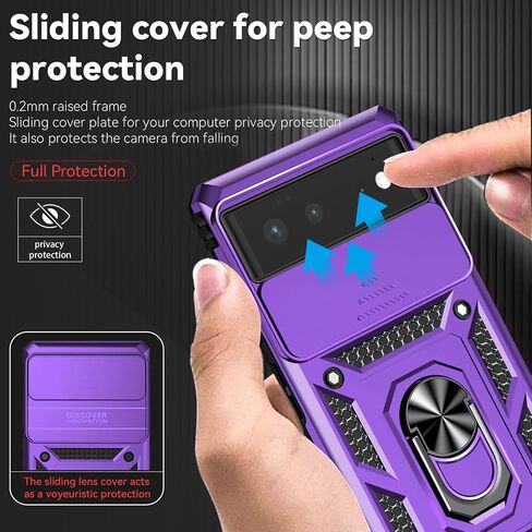 ل Pixel 6 Case مع حامي الشاشة: [العسكرية الصف 20ft. DROP تم اختباره] حالة هاتف الحماية المقاومة للصدمات لـ - Google Pixel 6 (Blue) in Kuwait