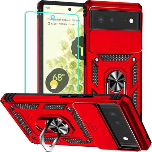 ل Pixel 6 Case مع حامي الشاشة: [العسكرية الصف 20ft. DROP تم اختباره] حالة هاتف الحماية المقاومة للصدمات لـ - Google Pixel 6 (Blue) in Kuwait