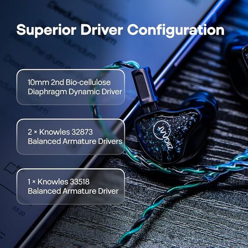 Linsoul Ziigaat X Hangout. الصوت: Odyssey 2 in Ear Monitor ، 1DD + 3BA Hybrid IEM ، Hifi Wired Earbuds ، محايدة مع ضبط الباص الفرعي ، مع قذيفة الألومنيوم وكابلات OFC للمهندسين الصوتيين الموسيقيين in Saudi Arabia