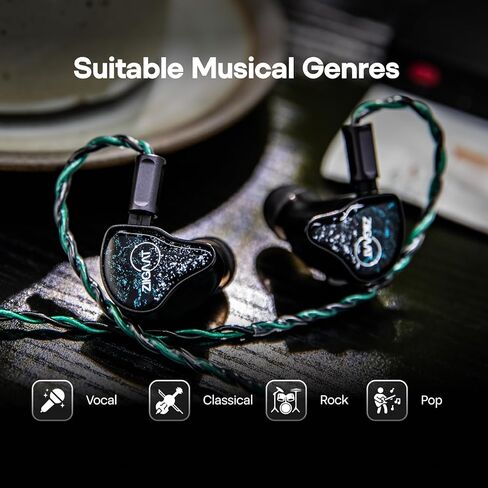 Linsoul Ziigaat X Hangout. الصوت: Odyssey 2 in Ear Monitor ، 1DD + 3BA Hybrid IEM ، Hifi Wired Earbuds ، محايدة مع ضبط الباص الفرعي ، مع قذيفة الألومنيوم وكابلات OFC للمهندسين الصوتيين الموسيقيين in Saudi Arabia
