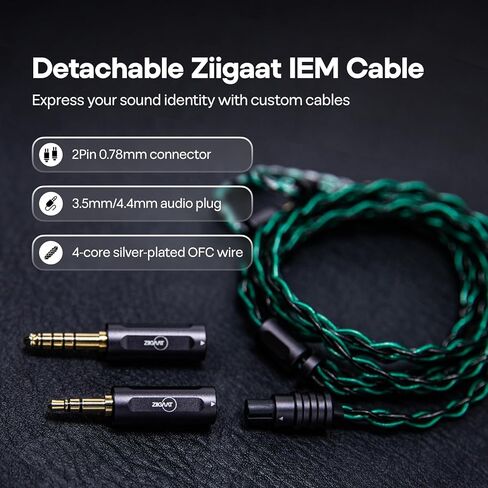 Linsoul Ziigaat X Hangout. الصوت: Odyssey 2 in Ear Monitor ، 1DD + 3BA Hybrid IEM ، Hifi Wired Earbuds ، محايدة مع ضبط الباص الفرعي ، مع قذيفة الألومنيوم وكابلات OFC للمهندسين الصوتيين الموسيقيين in Saudi Arabia