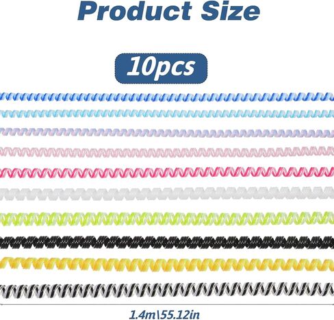 Bewudy10Pcs Spiral Cable Protector, Spiral Cord Protector Multicolored Cord Protective Cable Sleeves Phone Charge Cables from Pets No Chew Data Cables Protective in Saudi Arabia