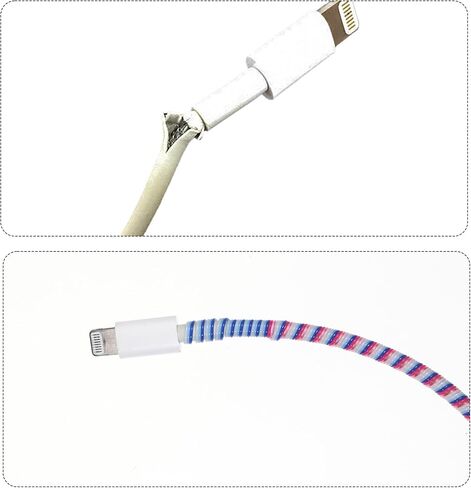 Bewudy10Pcs Spiral Cable Protector, Spiral Cord Protector Multicolored Cord Protective Cable Sleeves Phone Charge Cables from Pets No Chew Data Cables Protective in Saudi Arabia
