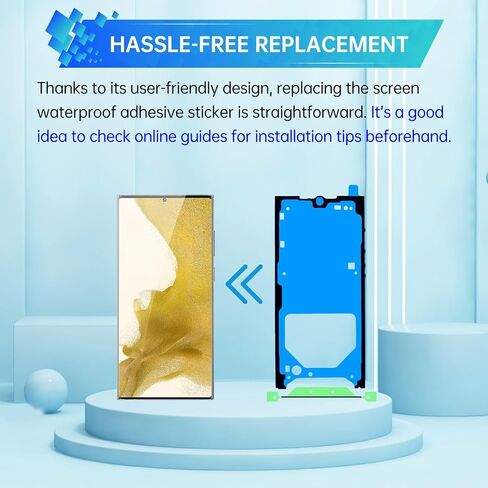 3pcs شاشة مقاومة للماء الشاشة الختم لماشية ل Samsung Galaxy S22 Ultra مقاومة للماء ملصق ملصق شريط اللصق لاصق الغراء Samsung S22 Ultra SM-S908U SM-S908U1 in Saudi Arabia