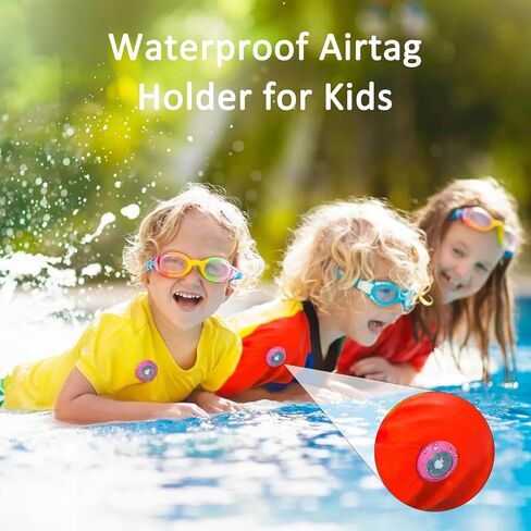 4 Pack Apple AirTag Holder for Kids Hidden Case, Silicone Waterproof Air Tag Holder with Invisible Pin, Anti-Lost, for Children, Elderly, Pets, Luggage & Clothing (Black+Dark Green+Violet+Rose Red) in Saudi Arabia