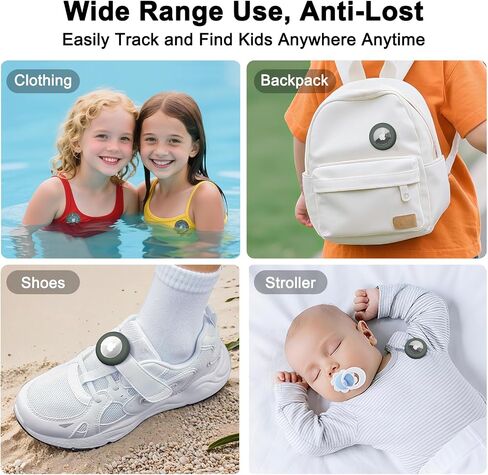 4 Pack Apple AirTag Holder for Kids Hidden Case, Silicone Waterproof Air Tag Holder with Invisible Pin, Anti-Lost, for Children, Elderly, Pets, Luggage & Clothing (Black+Dark Green+Violet+Rose Red) in Saudi Arabia