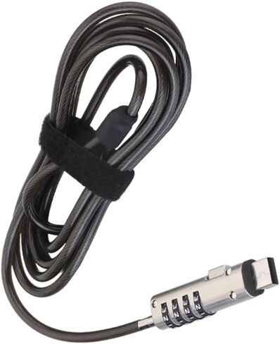 قفل USB للكمبيوتر المحمول ومكتب الكمبيوتر المحمول قفل كلمة مرور الكمبيوتر المحمولة للأجهزة الرقمية جهاز أمان مضاد للسرقة للسفر العالمي الاستخدام الأسود in Kuwait