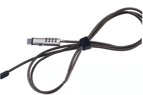قفل USB للكمبيوتر المحمول ومكتب الكمبيوتر المحمول قفل كلمة مرور الكمبيوتر المحمولة للأجهزة الرقمية جهاز أمان مضاد للسرقة للسفر العالمي الاستخدام الأسود in Kuwait