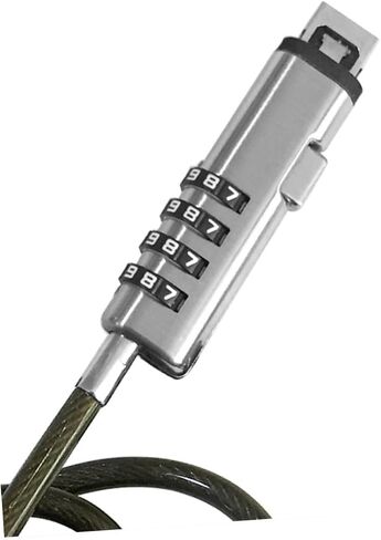 قفل USB للكمبيوتر المحمول ومكتب الكمبيوتر المحمول قفل كلمة مرور الكمبيوتر المحمولة للأجهزة الرقمية جهاز أمان مضاد للسرقة للسفر العالمي الاستخدام الأسود in Kuwait