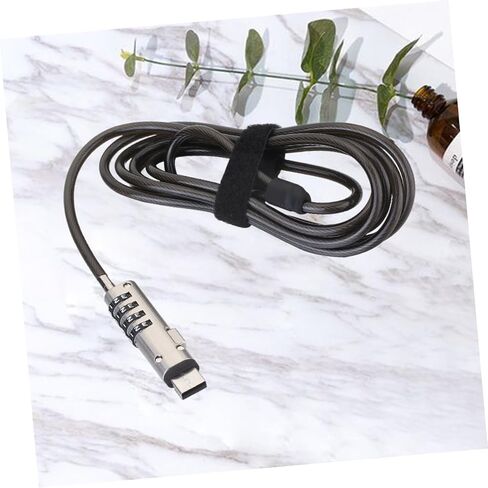 قفل USB للكمبيوتر المحمول ومكتب الكمبيوتر المحمول قفل كلمة مرور الكمبيوتر المحمولة للأجهزة الرقمية جهاز أمان مضاد للسرقة للسفر العالمي الاستخدام الأسود in Kuwait