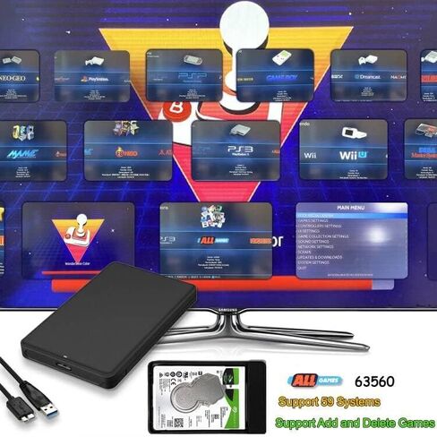 2023 4G RAM+ 2T HDD MINI Gaming PC VGA HMDI 1.4 OUTPUT OUTPORT BLUCTION 60000+ PLACK مع 2 USB Gamepads Game Associal in Saudi Arabia