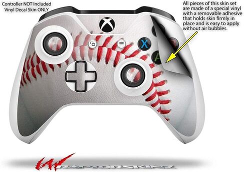 WraptorSkinz Decal Vinyl Skin Wrap compatible with XBOX One S/X Controller - Baseball (CONTROLLER NOT INCLUDED) in Saudi Arabia