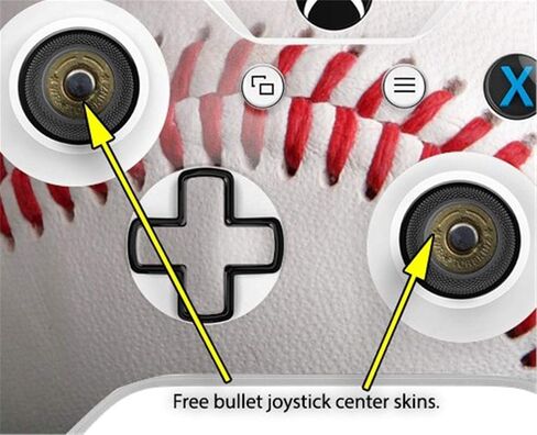 WraptorSkinz Decal Vinyl Skin Wrap compatible with XBOX One S/X Controller - Baseball (CONTROLLER NOT INCLUDED) in Saudi Arabia