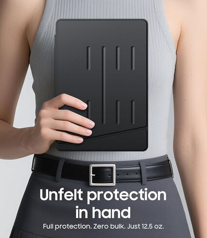 Fintie Vertical Stand Case لـ Samsung Galaxy Tab S10 Lite/ S10 Fe/ S9 Fe 5g 10g/ tab S9 11 بوصة ، غطاء واضح متعدد الزوايا مع حامل قلم S ، مستقر فائق المغناطيسي ، أسود in Saudi Arabia