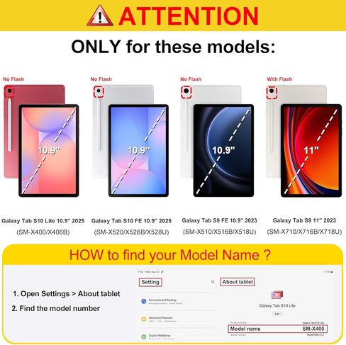 Fintie Vertical Stand Case لـ Samsung Galaxy Tab S10 Lite/ S10 Fe/ S9 Fe 5g 10g/ tab S9 11 بوصة ، غطاء واضح متعدد الزوايا مع حامل قلم S ، مستقر فائق المغناطيسي ، أسود in Saudi Arabia