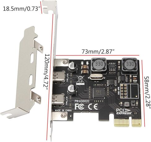 2-port USB 3.1 (10 جيجابت في الثانية) بطاقة PCIE Super Speed ​​PCIEXPRESS in Kuwait