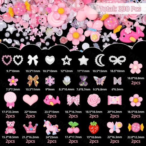 Junk Case Charms Kit, Junk Phone Case Charm, Mixed Shapes Cute Slime Charm, Junk Nail Charms in Saudi Arabia