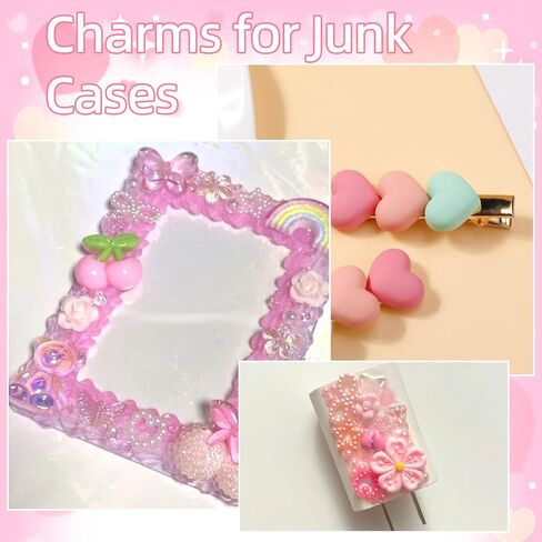 Junk Case Charms Kit, Junk Phone Case Charm, Mixed Shapes Cute Slime Charm, Junk Nail Charms in Saudi Arabia