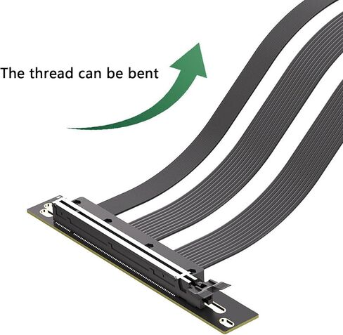 pieceIE5.0 X16 Risers Cable for Graphics, Highly Speed Flexible GPU Extender Risers Cable Extension 90Degree Angles 64GB/s in Saudi Arabia