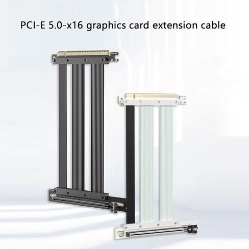 pieceIE5.0 X16 Risers Cable for Graphics, Highly Speed Flexible GPU Extender Risers Cable Extension 90Degree Angles 64GB/s in Saudi Arabia