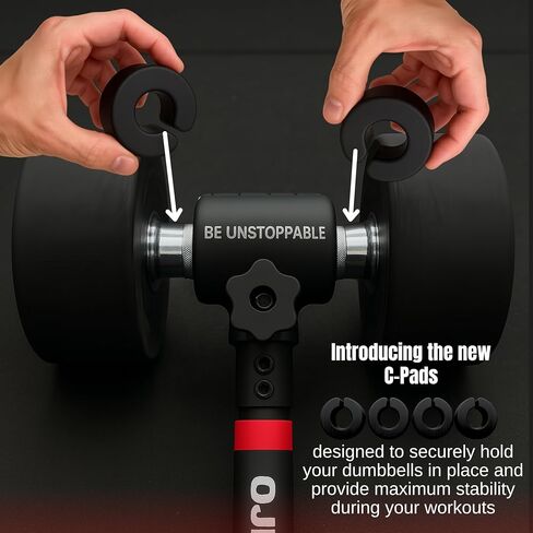 OJEXA Dumbbell Converter to Barbell Set - Adjustable weights & Up to 200 lb Capacity Weight Barbell - Steel Clamp - Barbell Dumbbells Converter for Home Gym - Weight Lifting for full Body Workouts in Saudi Arabia