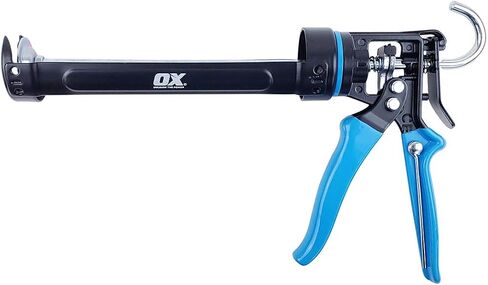 OX Tools Rodless Caulk Gun - 7:1 Thrust Ratio, Foldable Belt Clip, Patented Design, Compact for Tight Spaces, Reinforced Carriage, Glass Filled Nylon Handle, 13 1/2" Length, 10 oz Capacity in Saudi Arabia