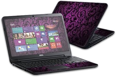 Mayyskins Skin متوافق مع Dell Inspiron 15 I15RV Laptop 15.6 "(تم إصداره لعام 2013) الالتفاف للجلود الأرجواني النمط الأرجواني in Saudi Arabia