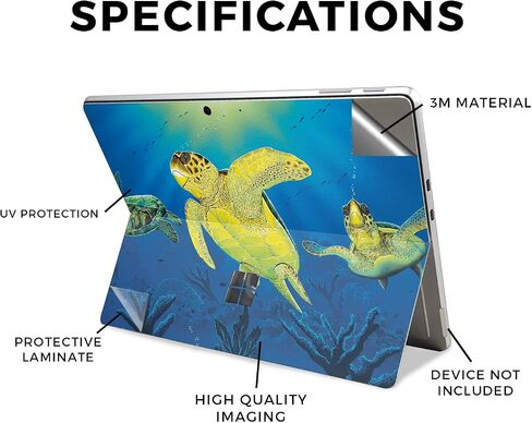 جهاز لوحي الجلد متوافق مع Microsoft Surface Pro 11 (2024) - أحلام السلاحف - قسط 3M فينيل غلاف الافتراء غلاف ملصق - يسهل تطبيقه | مصنوع في الولايات المتحدة الأمريكية من قبل Mayyskins in Saudi Arabia