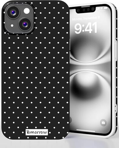 متوافق مع حالة iPhone 13 & iPhone 14 ، مع تصميم جماليات Polka Dot Design For Women Girl ، حالة هاتف TPU Slim Protect اللطيفة لـ iPhone 14/13 6.1 ' - White in Kuwait