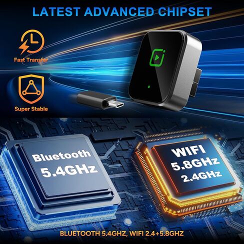 Wireless CarPlay Adapter for iPhone, 2025 Upgraded Converts Wired to Wireless Car Play Dongle, Plug & Play, Auto Connect, Mini Size, Zero Latency, Compatible with Vehicles 2016+& iPhone iOS 10+(Grey) in Saudi Arabia