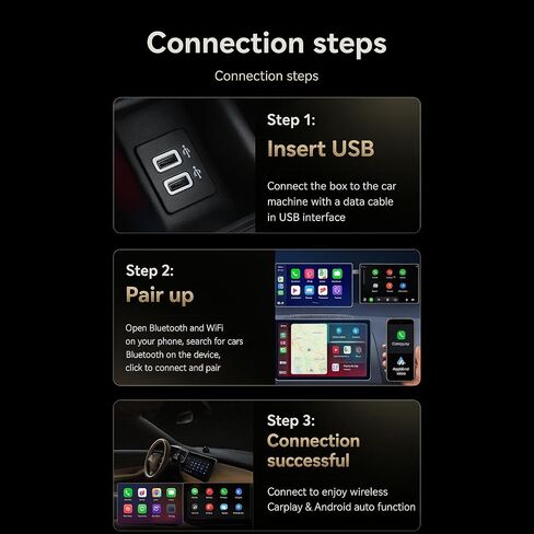 2in1Wireless CarPlay and Android Auto Adapter 2025 Convert Wired to Wireless, Compact Design, Plug & Play, Fast & Stable Connection in Saudi Arabia