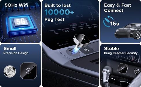 2in1Wireless CarPlay and Android Auto Adapter 2025 Convert Wired to Wireless, Compact Design, Plug & Play, Fast & Stable Connection in Saudi Arabia