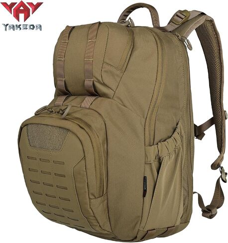 vAv YAKEDA 500D NylonTactical Military Backpack for Men,Fit 12.6-15.6 inches Laptop, Daily Bag for Hiking,hunting,running (Tan) in Kuwait