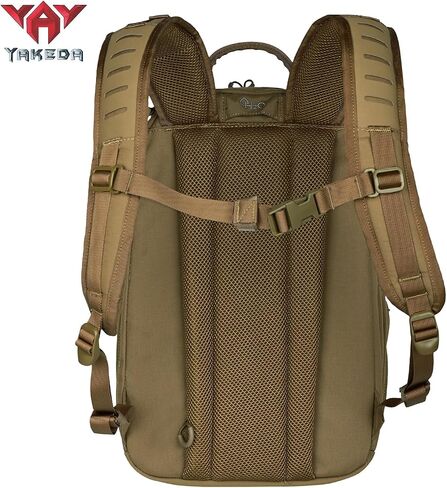 vAv YAKEDA 500D NylonTactical Military Backpack for Men,Fit 12.6-15.6 inches Laptop, Daily Bag for Hiking,hunting,running (Tan) in Kuwait