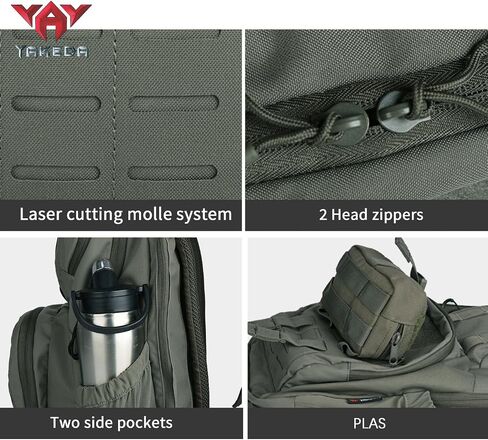 vAv YAKEDA 500D NylonTactical Military Backpack for Men,Fit 12.6-15.6 inches Laptop, Daily Bag for Hiking,hunting,running (Tan) in Kuwait